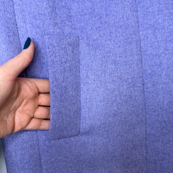 NWT J Crew Lilac Purple Wool Blend Cocoon Pea Coat - Picture 5 of 13